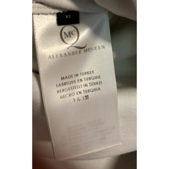 McQ Alexander McQueen Floral Houndstooth Cap Sleeve Bodycon Stretch Dress XS - Picture 4 of 5